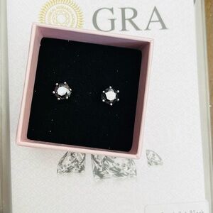 1 ctw Black Moissanite Stud Earrings